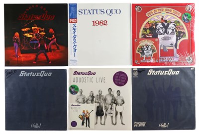 Lot 788 - STATUS QUO OVERSEAS LPS - ROCKIN ALL OVER THE WORLD, HELLO! + MISC COLLECTABLES