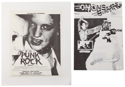 Lot 431 - PUNK - DON LETTS FILM US HANDBILLS AND LONDON'S BURNING ZINE.
