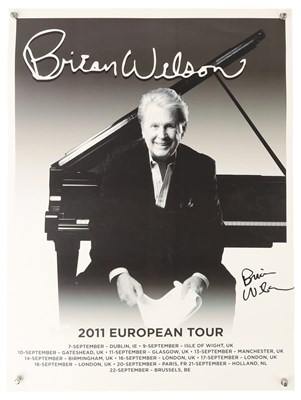 Lot 227 - BEACH BOYS - BRIAN WILSON SIGNED POSTER.