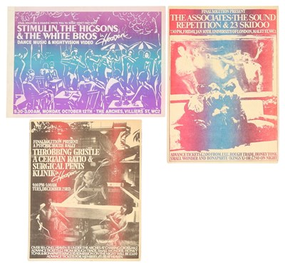 Lot 90 - THROBBING GRISTLE AND OTHERS - FINAL SOLUTION AT HEAVEN - ORIGINAL HANDBILLS.