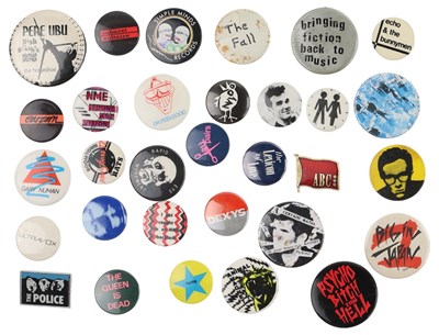 Lot 84 - INDIE / NEW WAVE BADGE COLLECTION.