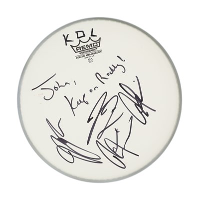 Lot 200 - KINGS OF LEON - SIGNED DRUM SKIN.