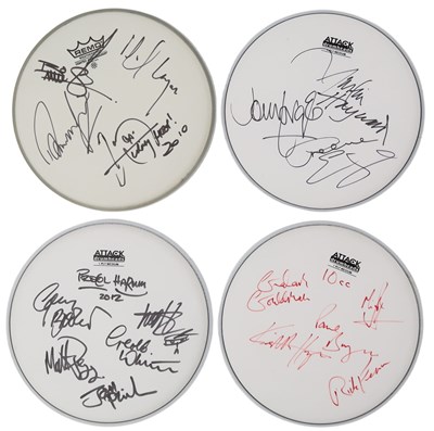 Lot 194 - PROG/ROCK - SIGNED DRUMSKINS INC PROCOL HARUM / URIAH HEEP / 10CC / MOODY BLUES.