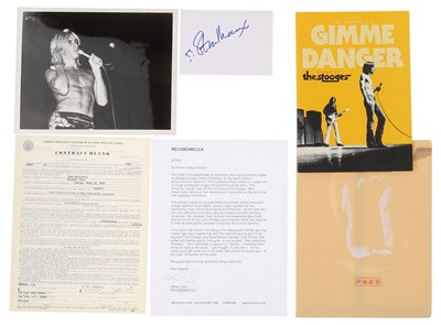 Lot 404 - PUNK - STOOGES - RARE MEMORABILIA INC ORIGINAL 1973 CONTRACT.