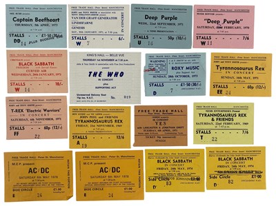 Lot 105 - 1970S TICKET STUB RARITIES INC AC/DC / SABBATH / T.REX.