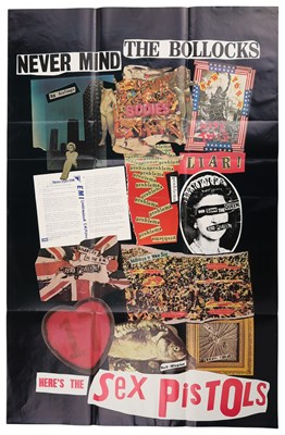 Lot 435 - SEX PISTOLS - FOLDED INSERT POSTER FOR 'NEVER MIND...'