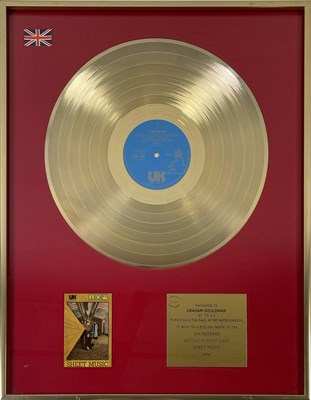 Lot 310 - 10CC - GRAHAM GOULDMAN - 'SHEET MUSIC' BPI GOLD DISC AWARD
