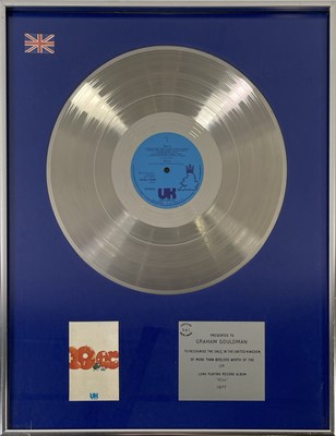 Lot 319 - 10CC - GRAHAM GOULDMAN - '10CC' BPI SILVER DISC AWARD