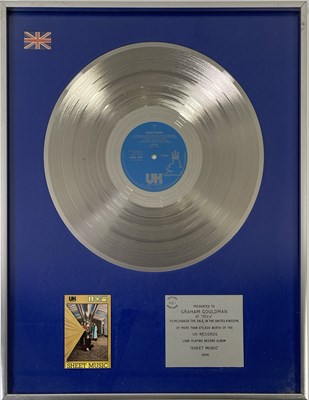 Lot 340 - 10CC - GRAHAM GOULDMAN - 'SHEET MUSIC' BPI SILVER DISC AWARD