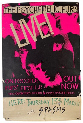 Lot 122 - PSYCHEDELIC FURS - ORIGINAL CONCERT POSTER.