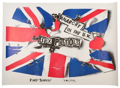 Lot 458 - SEX PISTOLS - ORIGINAL 1976 NEVER MIND THE BOLLOCKS POSTER.