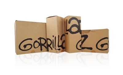 Lot 369 - GORILLAZ - KIDROBOT BLACK FIGURINE SET - UNOPENED.
