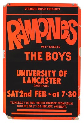 Lot 392 - RAMONES - ORIGINAL 1980 CONCERT POSTER.