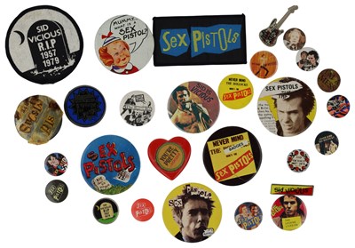 Lot 436 - SEX PISTOLS - BADGE COLLECTION.