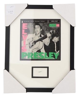 Lot 263 - ELVIS LOCKS OF HAIR INC A FRAMED DISPLAY.