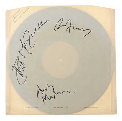 Lot 55 - ROXY MUSIC - FOR YOUR PLEASURE - WHITE LABEL TEST PRESSING - SIGNED BY PHIL MANZANERA / BRYAN FERRY / ANDY MACKAY