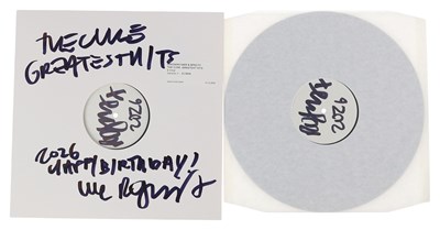 Lot 74 - THE CURE - GREATEST HITS - WHITE LABEL TEST PRESSINGS  SIGNED BY ROBERT SMITH
