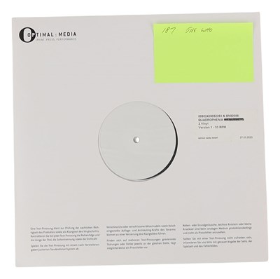 Lot 83 - THE WHO - QUADROPHENIA - ABBEY ROAD 1/2 SPEED MASTER - WHITE LABEL TEST PRESSING